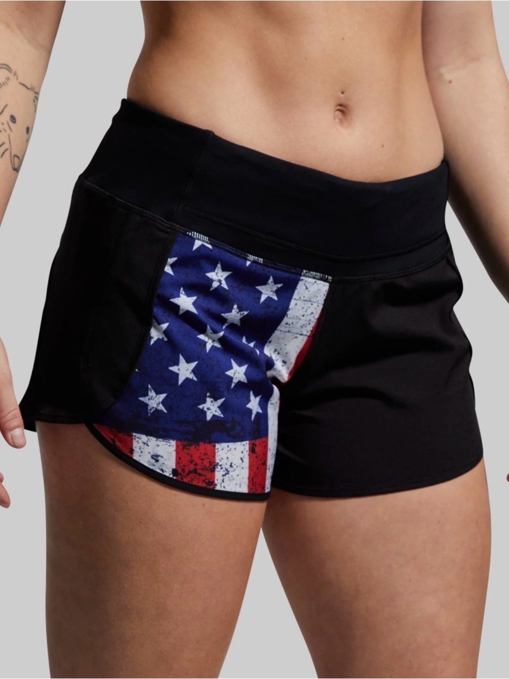 Born Primitive Free Flow Shorts Medium American Flag Crossfit Workout Shorts